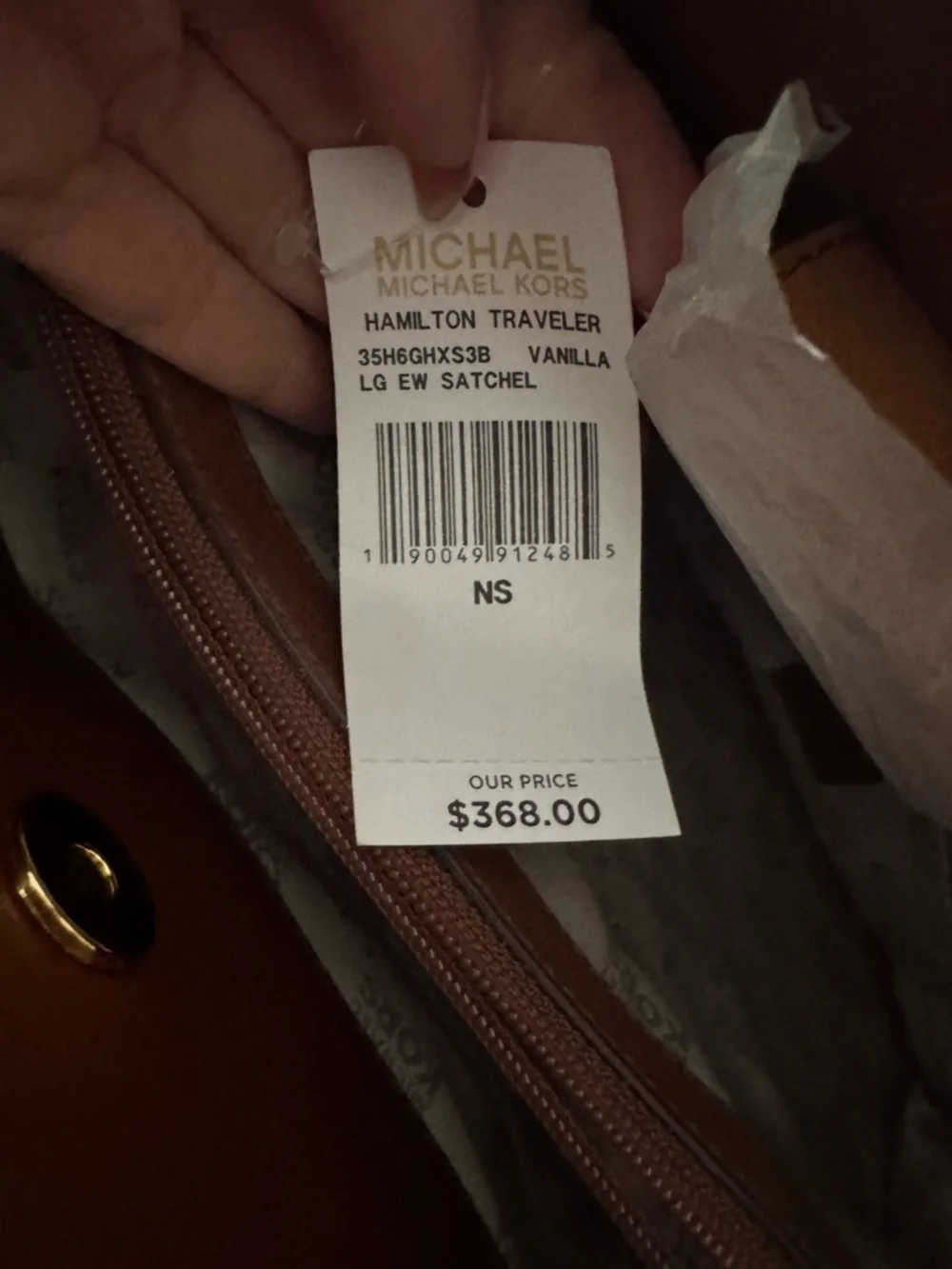 Michael Kors Hamilton PVC LG Signature Tote, Shoulder Bag $368 Vanilla #025  NWT